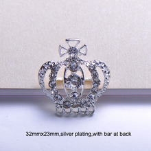 (J0348) 18mm inner bar metal rhinestone buckle for wedding invitation card,silver or gold plating 2024 - buy cheap