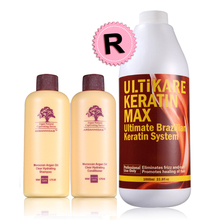 Conjunto de queratina de argan para cabelos 1000ml, tratamento de queratina brasileira 12% faça cabelo liso alisante brilhante frete grátis 2024 - compre barato