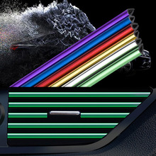 Hot 10 Pcs Car Styling Air Saída de Ventilação Grille Aro Chapeamento Decoração Tira Guarnição Interior BX * 2024 - compre barato