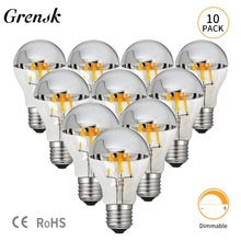 Grensk Dimmable Led Edison Bulb E27 8W 220V Bulbs Filaments Led E26 110V Warm 2700K A19 Classic Crown Sliver Vintage Light Lamp 2024 - buy cheap