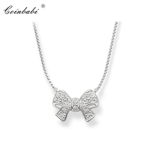Necklace Bow Knot Trendy Gift For Women, Europe Style Soul Jewelry 925 Sterling Silver  Fashion Jewelry Wholesale 2024 - buy cheap