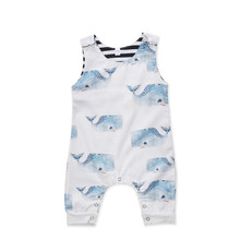 Newborn Clothes Infant Baby Boys Girl Romper Cotton Whale Pattern Romper Sleeveless Jumpsuit Outfit New Kids One Piece Clothes 2024 - buy cheap