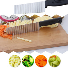 1PC Stainless Steel Wave Onion Potato Slices Wrinkled French Fries Salad Corrugated Cutting Chopped Potatoes Slicer 2024 - buy cheap
