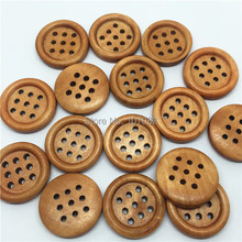 200pcs 23mm Light Brown Round Wood 9 Holes Buttons Sewing Wooden Button For Scrapbooking Garment Accessories 2024 - buy cheap