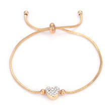 Miasol New Fashion Adjustable Crystal Heart Charm Bracelets For Women Pulseras Mujer Wedding Femme Party Jewelry Friend Gift 2024 - buy cheap