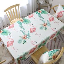 Flamingo Tablecloths cactus Rectangular Fabric Wedding Home Furniture Decoration Dining Table Cover Placemat Tablecloth 2024 - buy cheap
