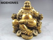 MOEHOMES, artesanía de latón chino, decoración familiar, estatua de dinero del emperador Buda de alta gama, decoraciones artesanales de metal 2024 - compra barato
