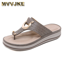 MVVJKE  Summer Shoes Woman Sandals Thong Slides Flip Flops Sandalias Mujer 2019 Ship O Wedges Shoes For Women Plus Size 2024 - buy cheap