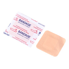 10 bandagem adesiva quadrada impermeável do auxílio da faixa da cor da pele dos pces para o fechamento sem fôlego exterior 2024 - compre barato