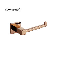 Smesiteli Bathroom Accessories Brass Square Style Rose Gold/Black Washroom Toilet Paper Roll Tissue holder Hanger Wall Mounted 2024 - buy cheap