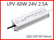 60W 24V 2.5A LED constant voltage waterproof switching power supply IP67 for led drive LPV-60-24 2024 - buy cheap