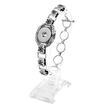 10pcs Wholesale Snap Bracelet&Bangles Silver Fashion Crystal Charm Bracelet Woman Watch jewelry Fit 18mm Snaps Button Jewelry 2024 - buy cheap