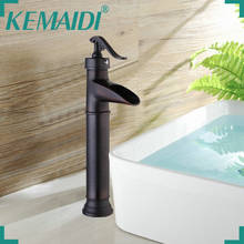 KEMAIDI Bathroom faucet Modern Beautiful Oil Rubbed Bronze Faucet Basin Bathroom Bathtub Waterfall Mixer Tap Sink 2024 - buy cheap