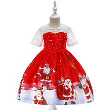 Bebé de Año Nuevo Navidad vestido de Santa para niñas muñeco de nieve en verano de la ropa de los niños fiesta de Navidad de los niños traje 2024 - compra barato