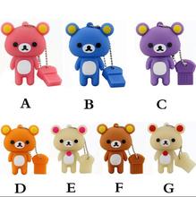 2018 Lovely Pen drive Rilakkuma Bear Style USB flash drive Pen stick memory U disk 4GB 8GB 16GB 32GB 64GB 128GB Free shipping 2024 - buy cheap