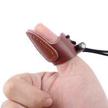 1pc Archery Target Finger Guard Adjustable Thumb Finger Gear Protector Guard Ring Tab Leather Hunting Practice 2024 - buy cheap