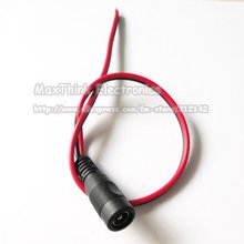 DC female Lead , pigtail for CCTV camera power , Female 5.5* 2.1mm 12V DC Power Plug Lead, 100pcs,Free shipping 2024 - buy cheap