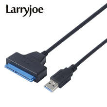 Larryjoe-cabo sata, adaptador usb 3.0 para usb, até 6 gbps, suporte para 2.5 polegadas, 22 pin, para disco rígido externo ssd, hdd, sata 3 2024 - compre barato