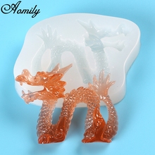 Aomily 3D Dragon Silicon Fandant Mould Chocolate Jelly Candy Cake Bakeware DIY Pastry Bar Ice Block Soap Mould Baking Gift Tool 2024 - buy cheap
