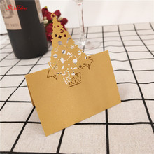 10pcs Laser Cut Christmas Tree Shape Table Card Place Cards Wedding Christmas Birthday Party Invite Cards Table Decoration 5Z 2024 - buy cheap