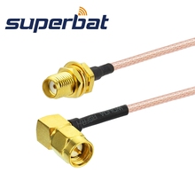 Superbat SMA BulkHead Female to Right Angle Male Pigtail Cable RG316 30cm Antenna Feeder Cable Assembly 2024 - buy cheap