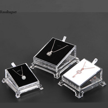 Mais vendido caixa de pingente acrílica transparente para colares, adereços de exibição de anéis, plexiglass, bandeja de jade 2024 - compre barato