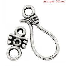 DoreenBeads Toggle Clasps Findings Hook Silver Color 23x10mm 14x8mm,50 Sets 2024 - buy cheap