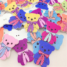 50 pcs  Big Bear Wood Baby's /Kid's Buttons 40x17mm Sewing Craft Mix WB164 2024 - buy cheap