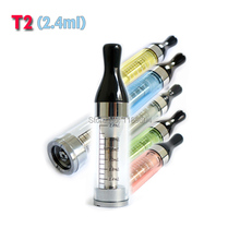 leiqidudu T2 atomizer 2.4ml clearomizer e cigarette vaporizer  e cig can fit on ego Box mod 2024 - compre barato