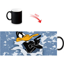 12oz daffy pato calor revelar caneca mágica mudança de cor café leite xícara de chá personalizado quente sensível canecas 2024 - compre barato