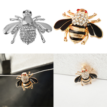 2 Pieces Mini Bee Bug Crystal Rhinestone Insect Honeybee Brooch Broach Jewelry Suit Collar Lapel Pin 2024 - buy cheap
