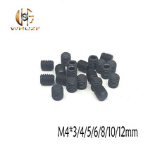 100PC M4*3/4/5/6/8/10/12mm  Carbon Steel Hex Socket Grub Screw Nuts Screw Headless Screw Assortment Kit Standoff Accessory 2024 - buy cheap