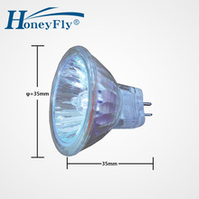 HoneyFly-lámpara halógena regulable MR11, foco de luz GU4 de 12V, 10W/20W, Blanco cálido, cristal transparente para interiores, 5 uds. 2024 - compra barato