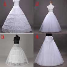 White Hoop Long Wedding Bridal Petticoat Crinoline Ball Gown Skirt Underskirt Wedding Accessories jupon mariage 2024 - buy cheap