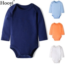 Pure Colorful Newborn Clothes Baby Boys Bodysuit Girls Jumpsuit 100% Cotton Long Sleeve Premature Clothing Tops Shirt 0 1 2 Year 2024 - buy cheap