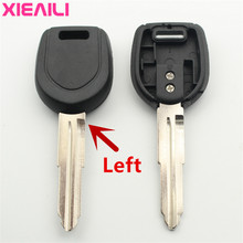 Xieaili 10 pçs caso chave do transponder escudo para mitsubishi grandis/pajero lâmina esquerda chave fob caso s272 2024 - compre barato