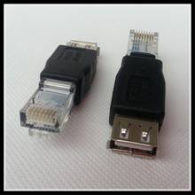 5 шт. RJ45 штекер к USB AF тип A гнездо адаптера Разъем LAN сеть Ethernet штекер маршрутизатора 2024 - купить недорого