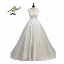 ANTI Romantic Ball Gown Wedding Dress trouwjurk Sleeveless Vestido De Noiva Appliques Crystal Robe De Mariee Bridal Gowns 2024 - buy cheap