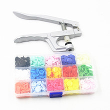 Button Fastener Snap Pliers Tool+150sets  Mix Color T5 Plastic Resin Press Stud Cloth Diaper Snap Buttons Free Shipping 2024 - buy cheap