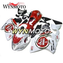 Carenagens completas de plástico abs para suzuki, gsxr1300 hayabusa 08 09 10 11 12 13 14 15 16, bonés da sorte strike, vermelho e branco 2024 - compre barato