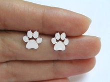 Jisensp Fashion Cute Paw Earrings for Women Bijoux Piercing Jewelry Boho Brushed Cat and Dog Print Stud Earrings Kolczyki 2024 - buy cheap