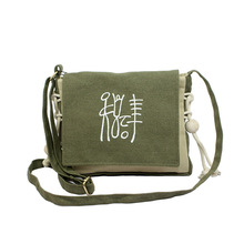 women use national style small size canvas cross body bag 2024 - buy cheap