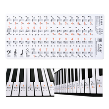 Электронная клавиатура 37, 49, 61, 88 клавиш, пианино, палитра, прозрачная наклейка для Note, ноты, версия и Подложка для музыки 2024 - купить недорого