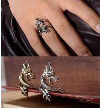 Кольцо для мужчин и женщин в стиле готика, панк, Винтажное кольцо с драконом зодиапазом, 1 шт. 2024 - купить недорого