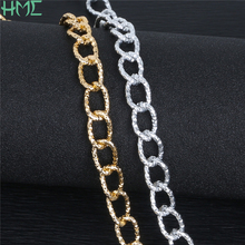 3m/lot 14*9mm Silver/Gold Aluminum Loop Link Bulk Twisted Chains For Jewelry Making DIY Necklace Bracelet Craft Material 2024 - buy cheap