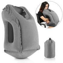 Надувной Спальный мешок для путешествий, переносная подушка для шеи для мужчин, женщин, мужчин, легкий сон в самолете 2024 - купить недорого