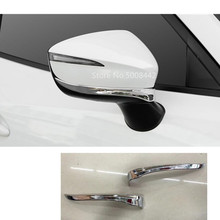 For Mazda CX-3 CX3 2017 2018 2019 2020 Car ABS Chrome Back Rear View Rearview Side Mirror Stick Trim Frame Lamp Hood 2pcs 2024 - buy cheap