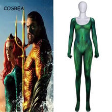 Movie New Women Kids Aquaman Mera Queen Cosplay Costume Zentai Bodysuit Suit Jumpsuits 2024 - buy cheap