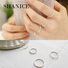 SHANICE-anillo fino de Plata de Ley 925 para mujer, sortija fina de plata antigua Simple, joyería minimalista 2024 - compra barato