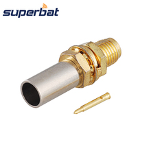 Superbat RP-SMA Crimp Jack(male pin) Bulkhead RF Connector for Coaxial Cable RG59 LMR200 2024 - buy cheap